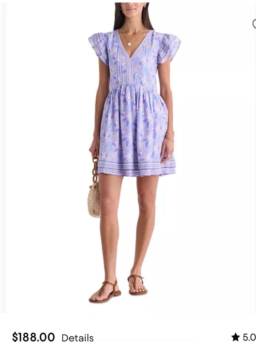 Vineyard Vines Floral V-Neck Short Dress